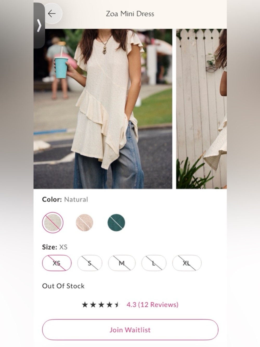 Free People Zoa White layered style Mini Dress; t-shirt Dress; Tunic in  White - Picture 11 of 14